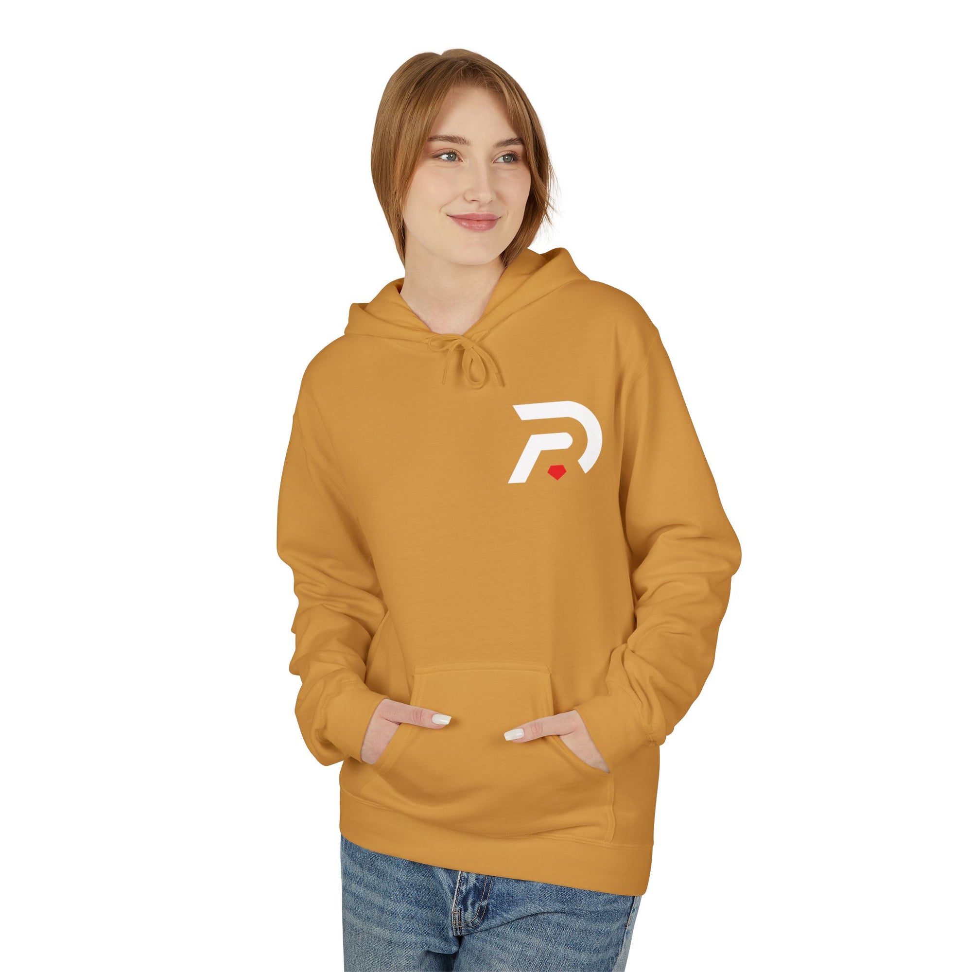 Minimalist 'DR' Logo Dead Red Hoodie