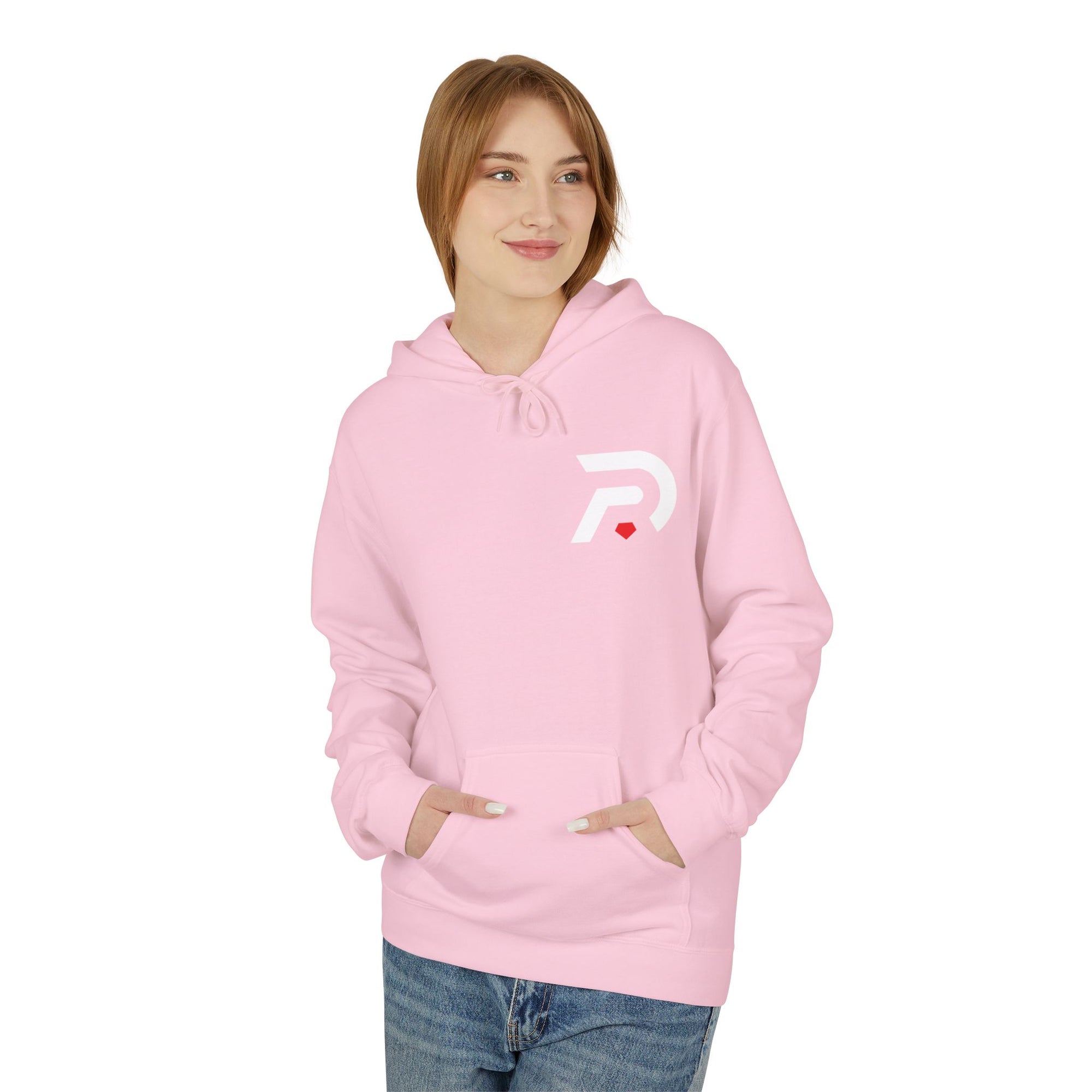 Minimalist 'DR' Logo Dead Red Hoodie