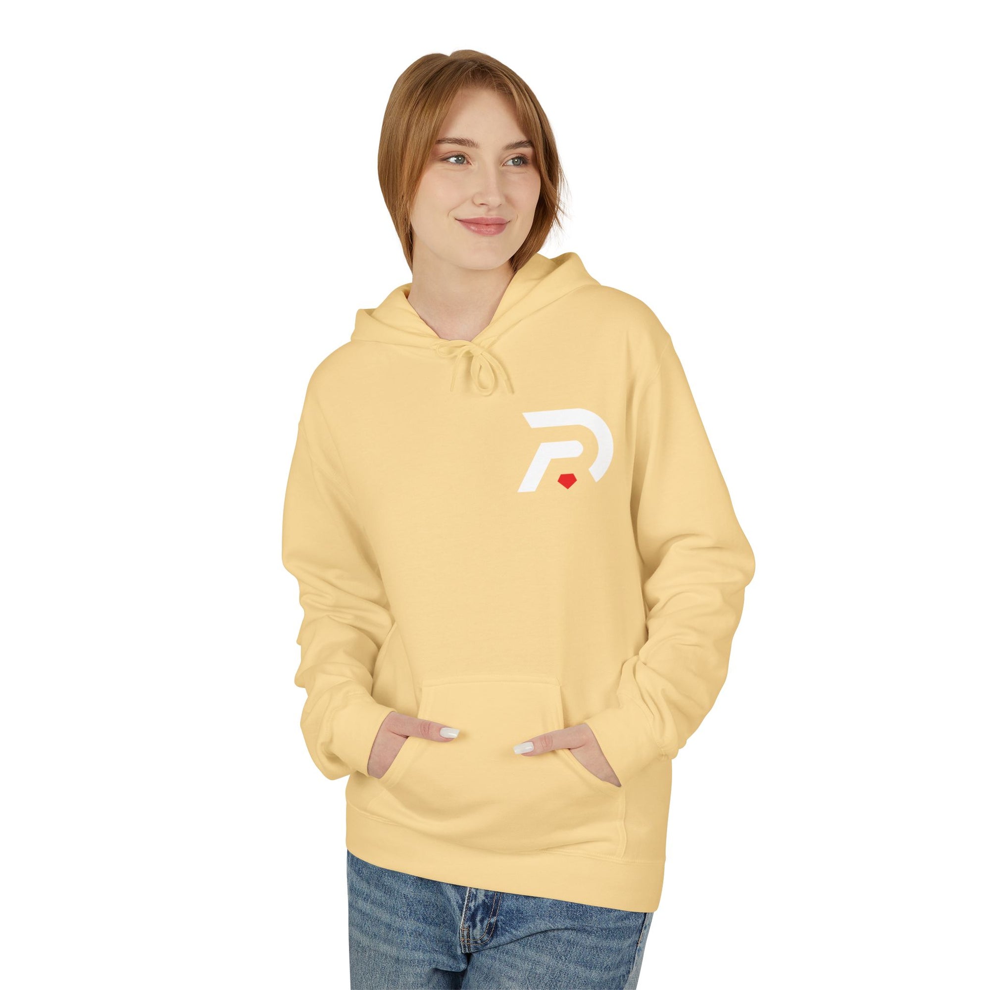 Minimalist 'DR' Logo Dead Red Hoodie