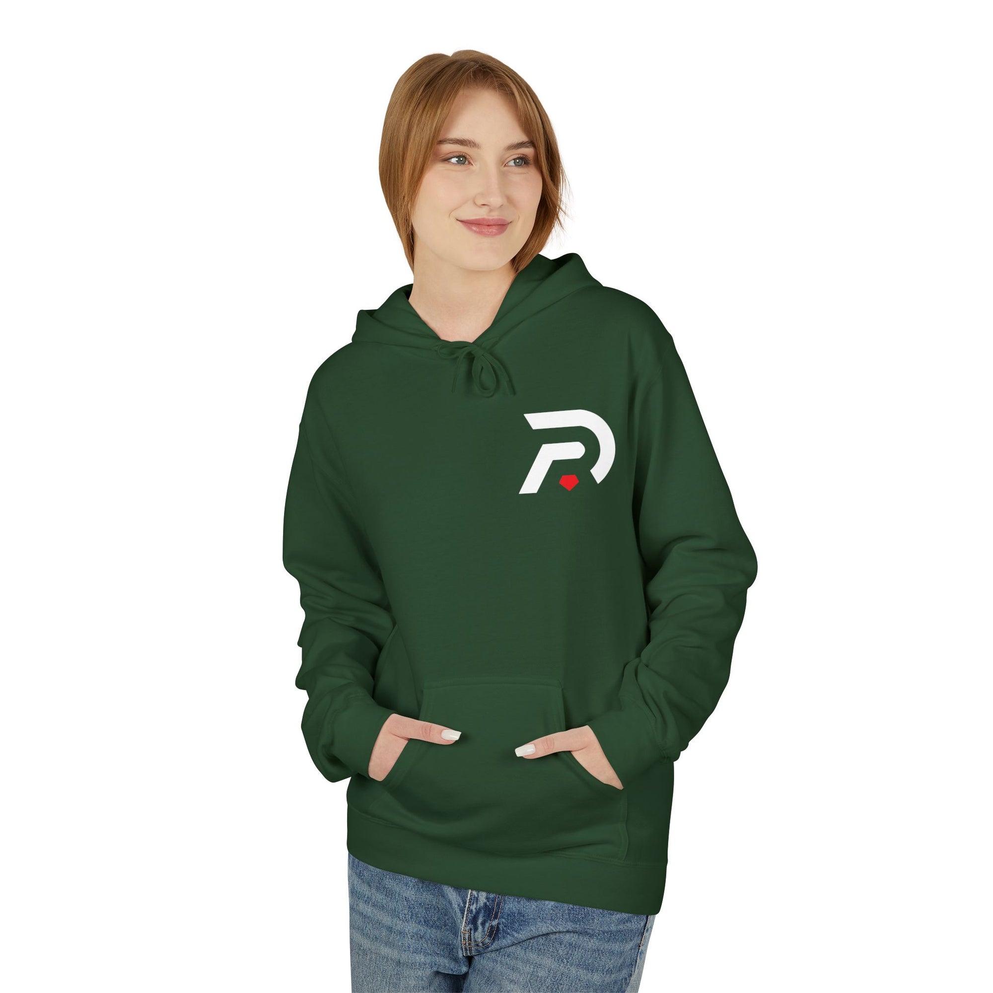 Minimalist 'DR' Logo Dead Red Hoodie