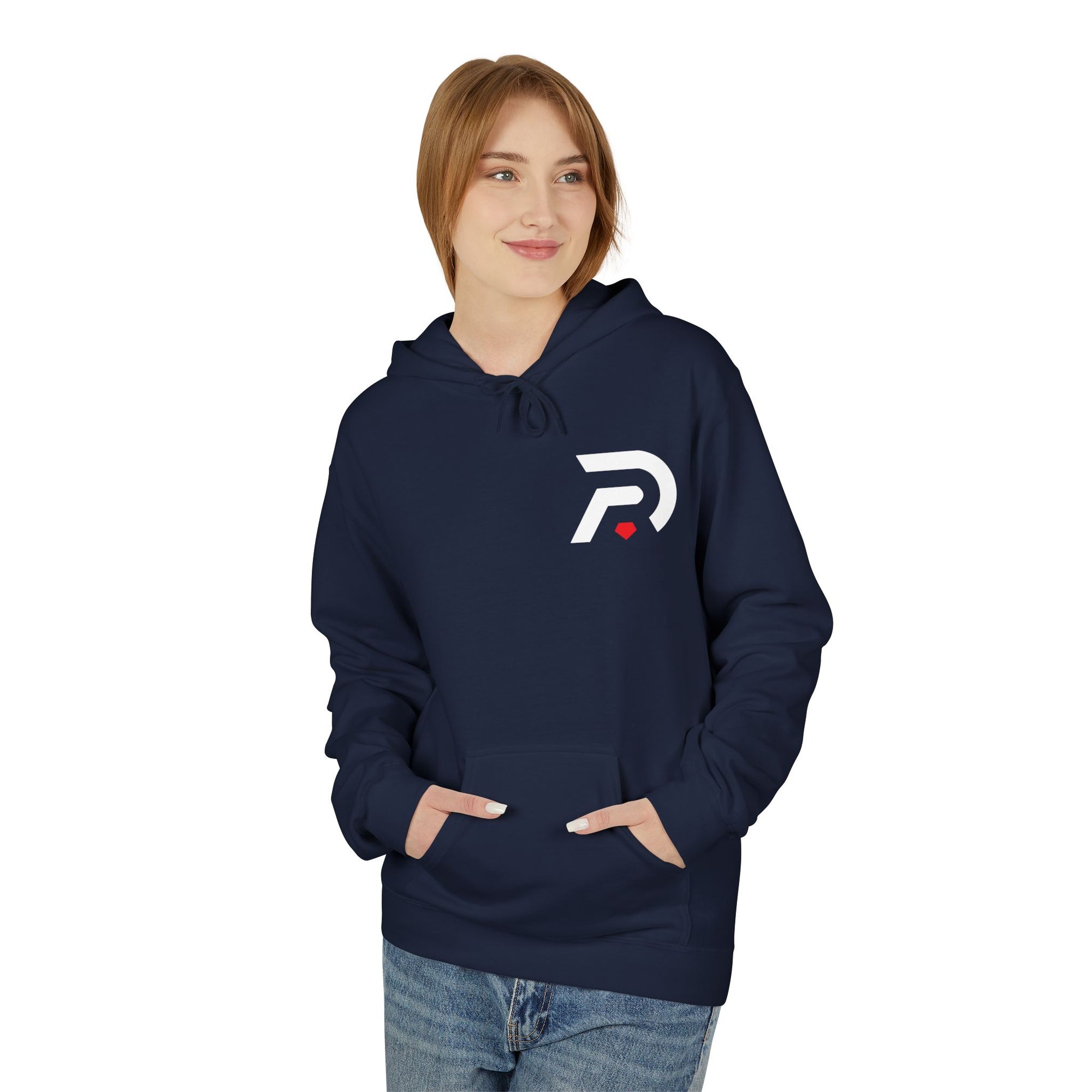 Minimalist 'DR' Logo Dead Red Hoodie