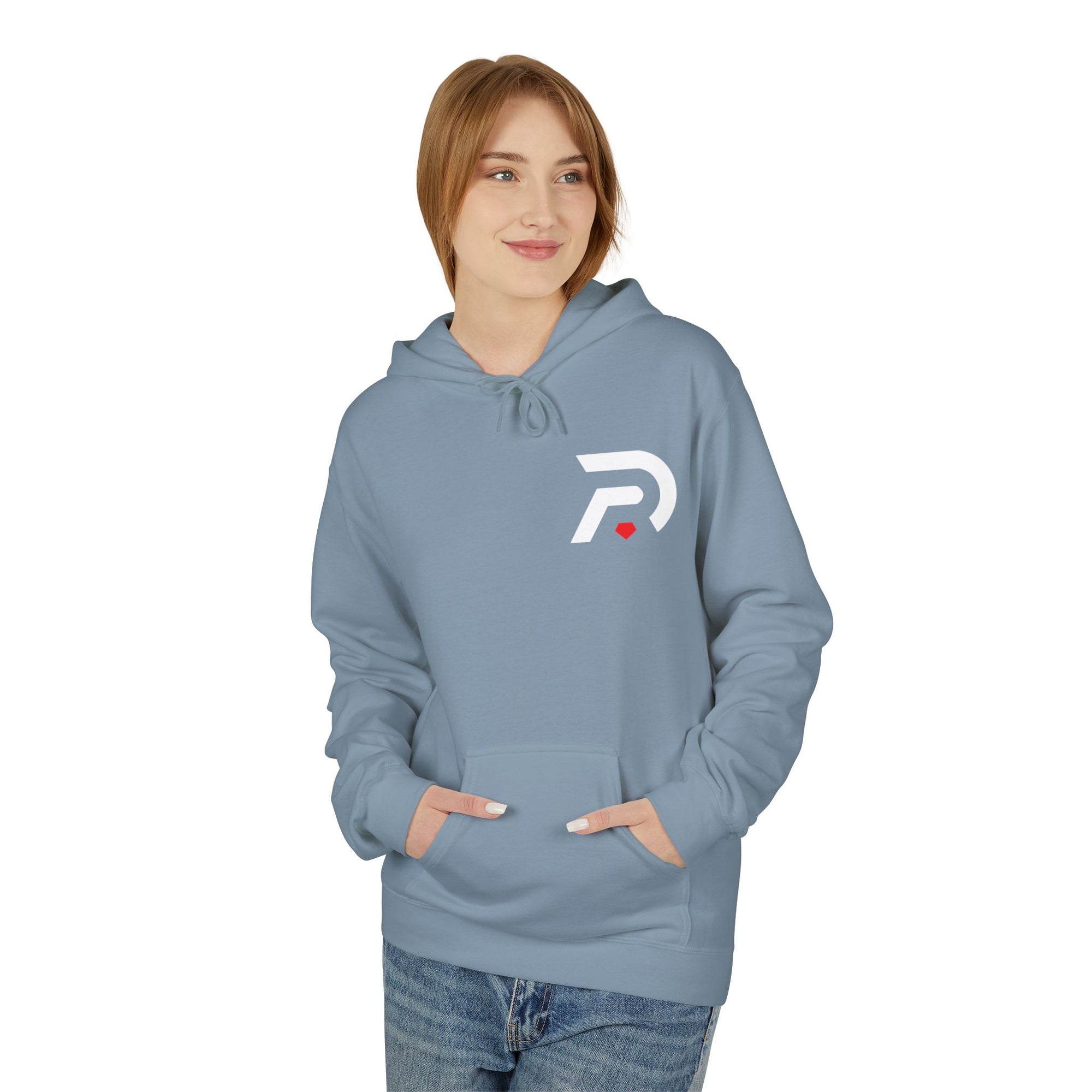 Minimalist 'DR' Logo Dead Red Hoodie