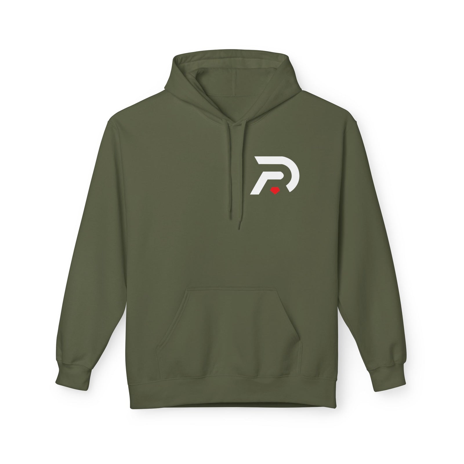 Minimalist 'R' Logo Hoodie — Neutral Cream Comfort Pullover