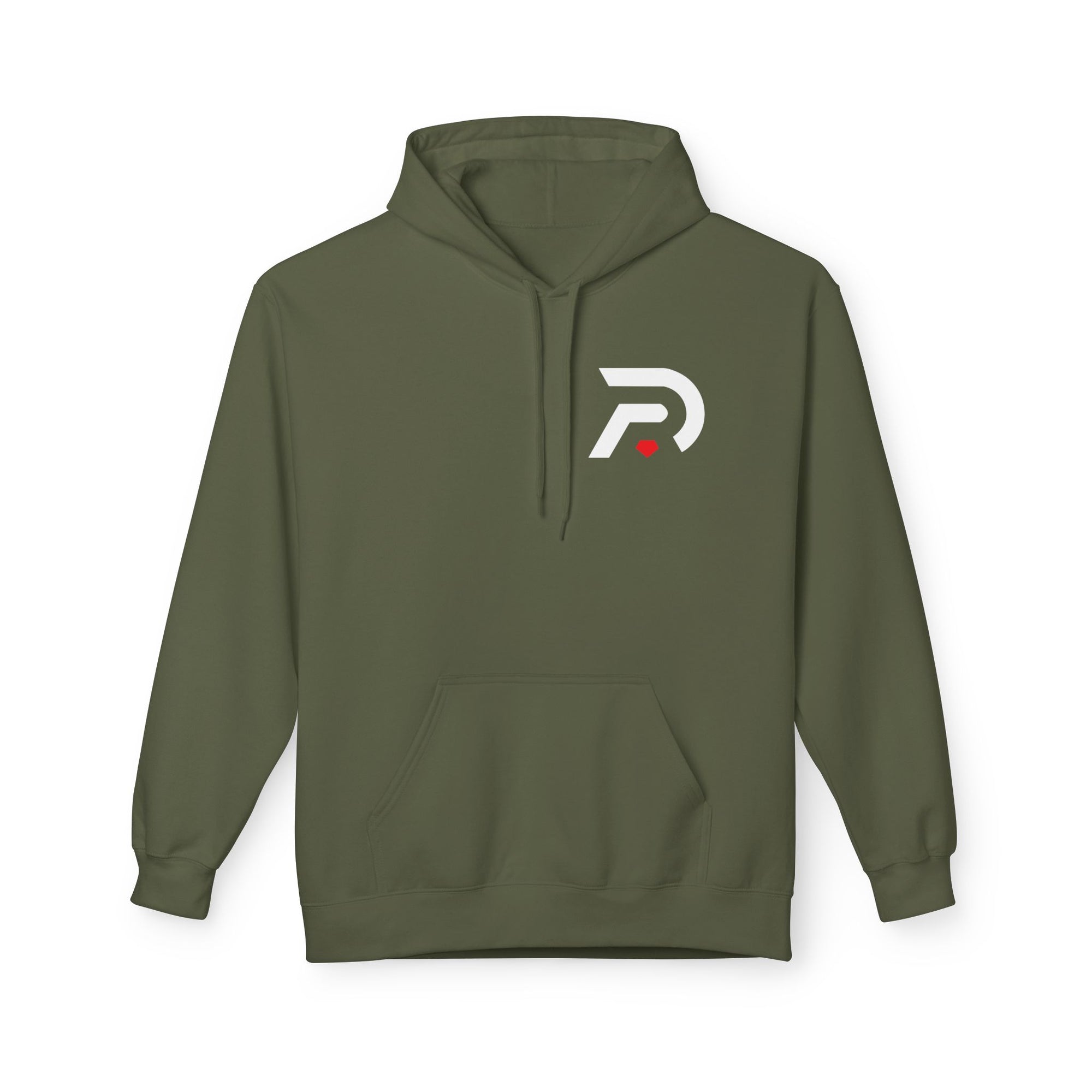 Minimalist 'DR' Logo Dead Red Hoodie