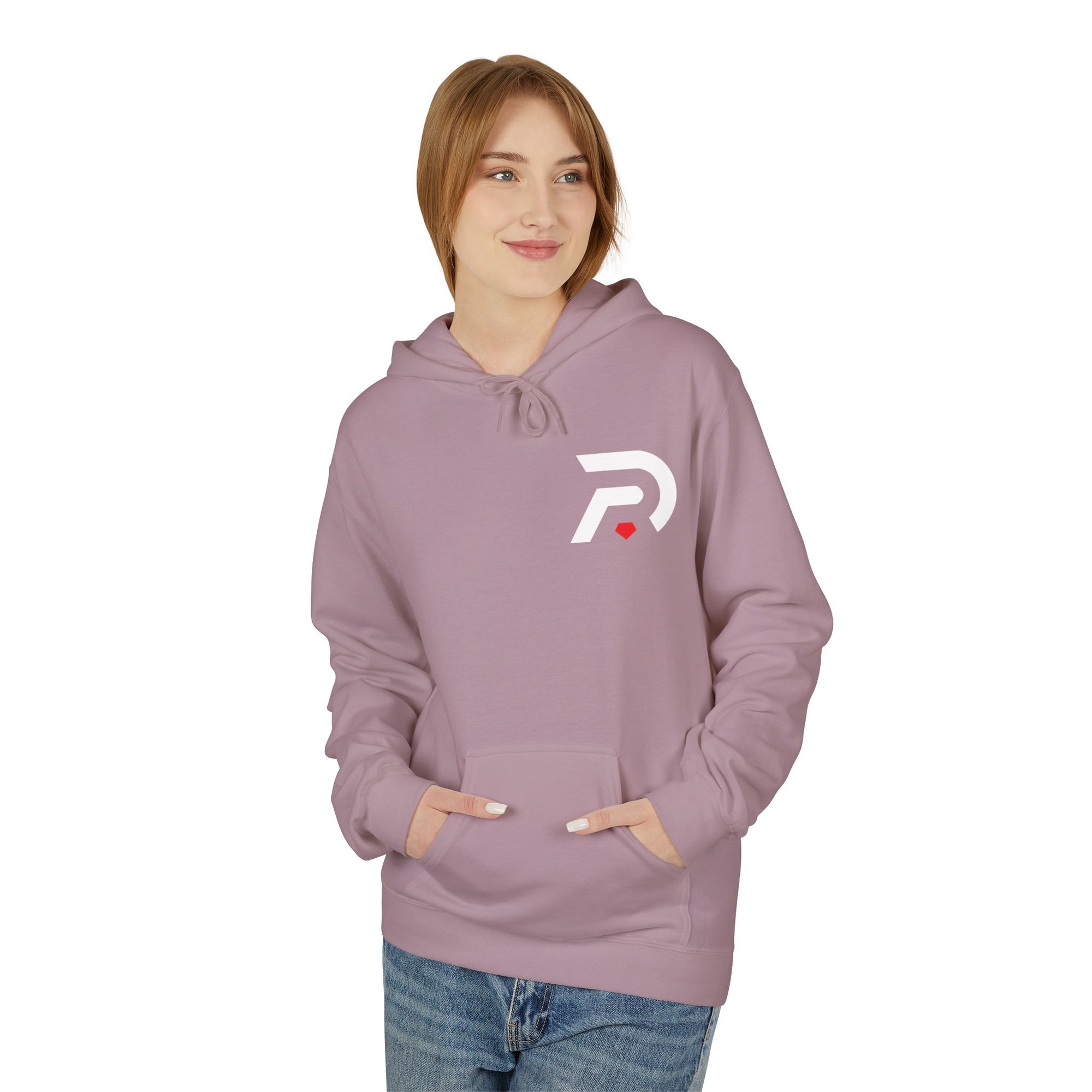 Minimalist 'DR' Logo Dead Red Hoodie