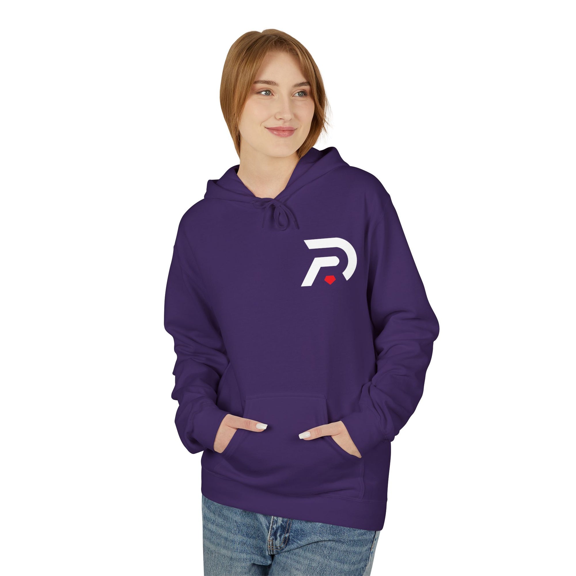 Minimalist 'DR' Logo Dead Red Hoodie