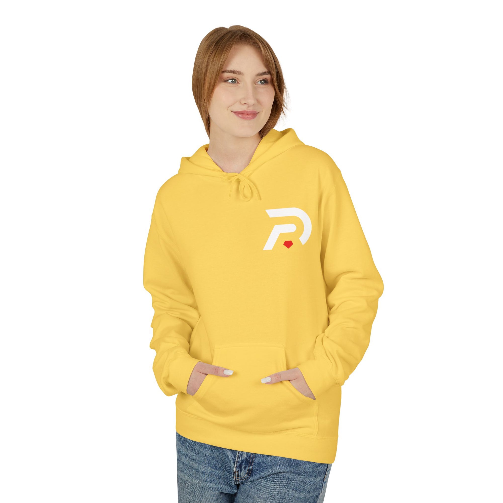 Minimalist 'DR' Logo Dead Red Hoodie