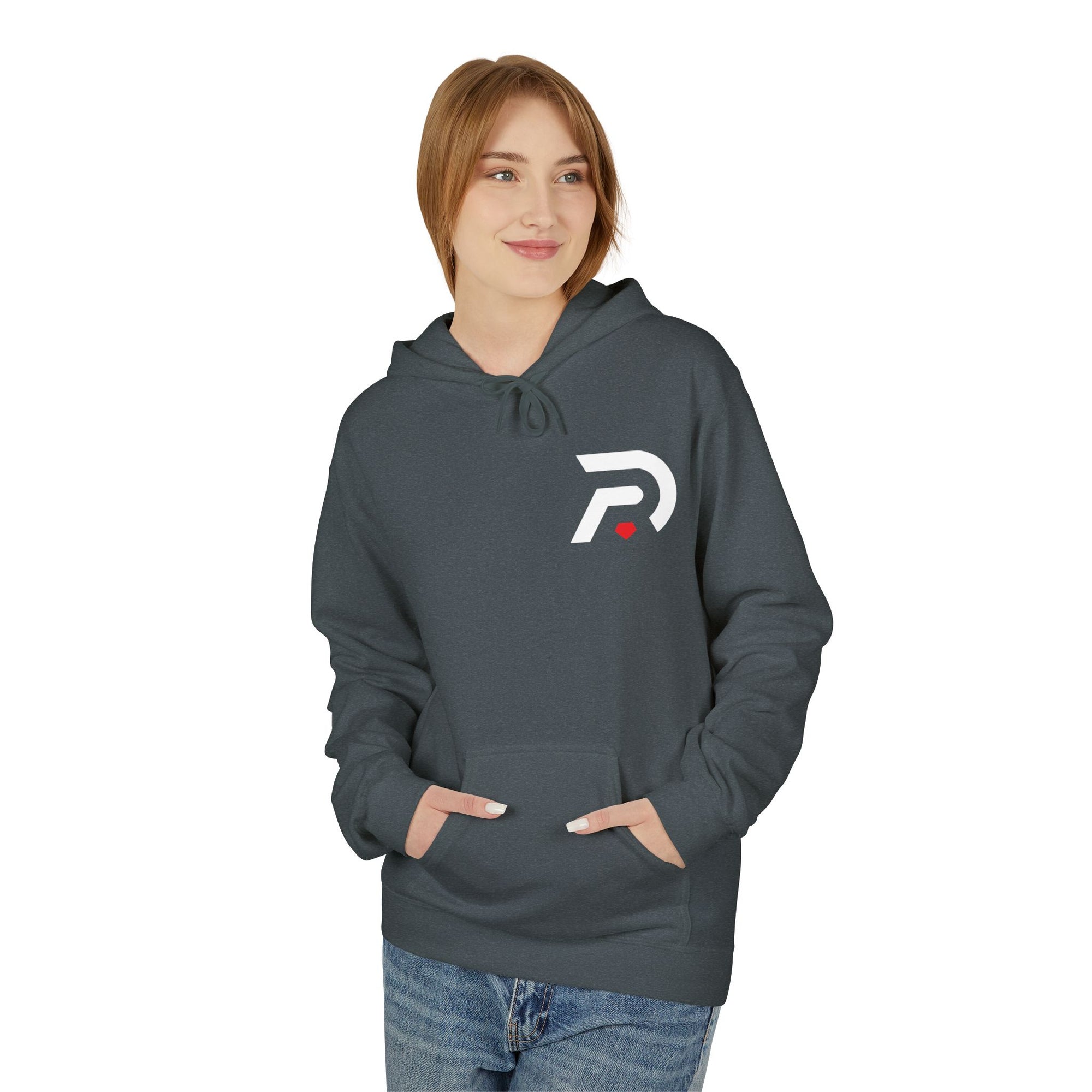 Minimalist 'DR' Logo Dead Red Hoodie