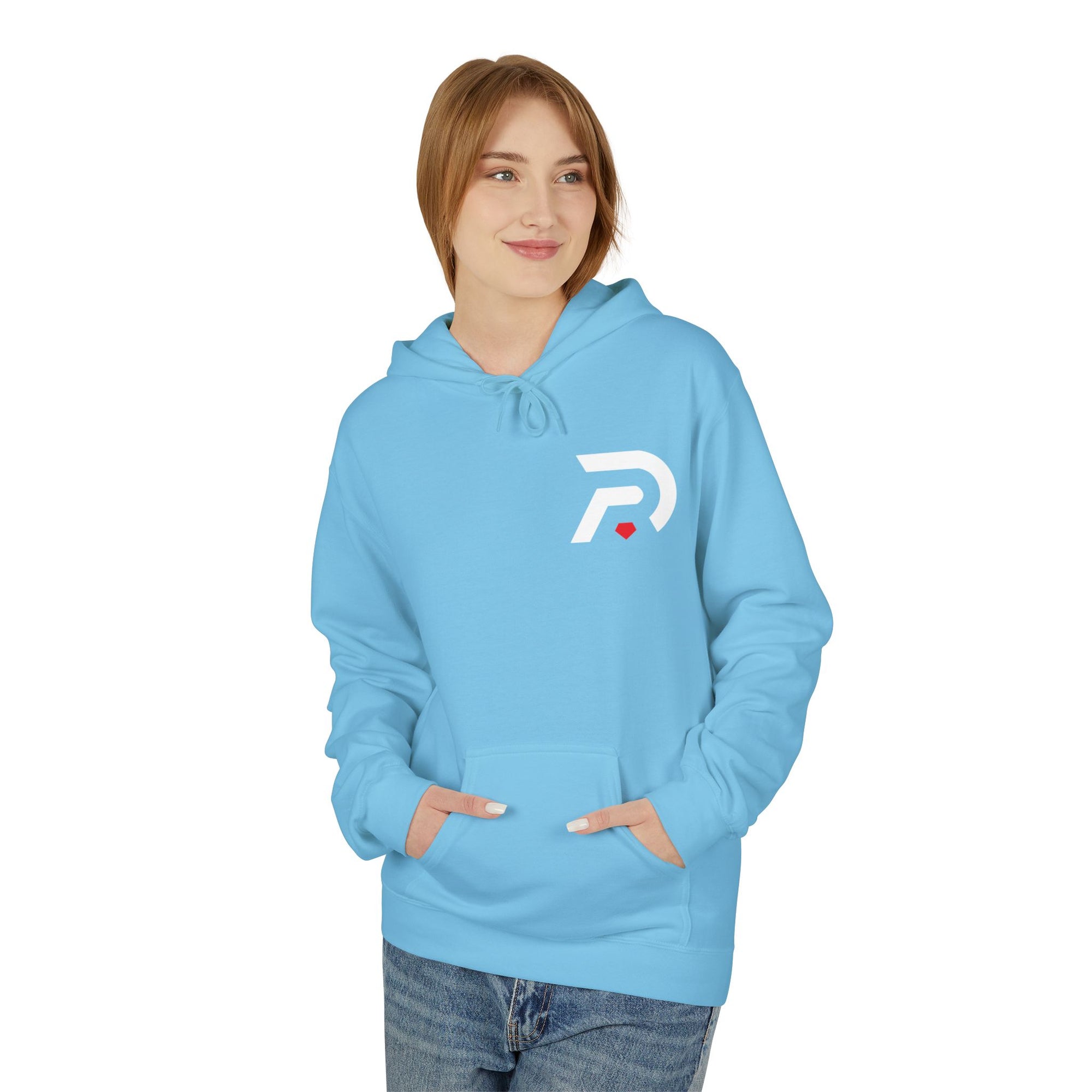 Minimalist 'DR' Logo Dead Red Hoodie