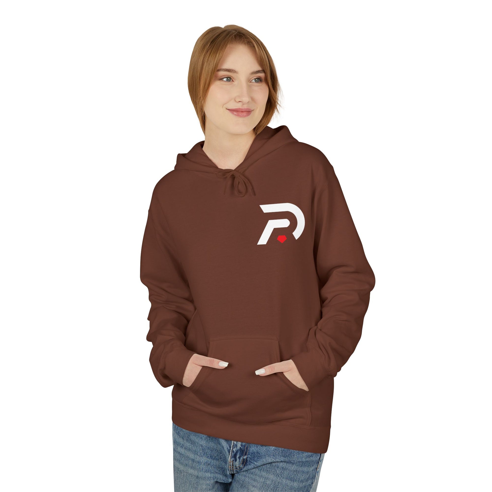 Minimalist 'DR' Logo Dead Red Hoodie