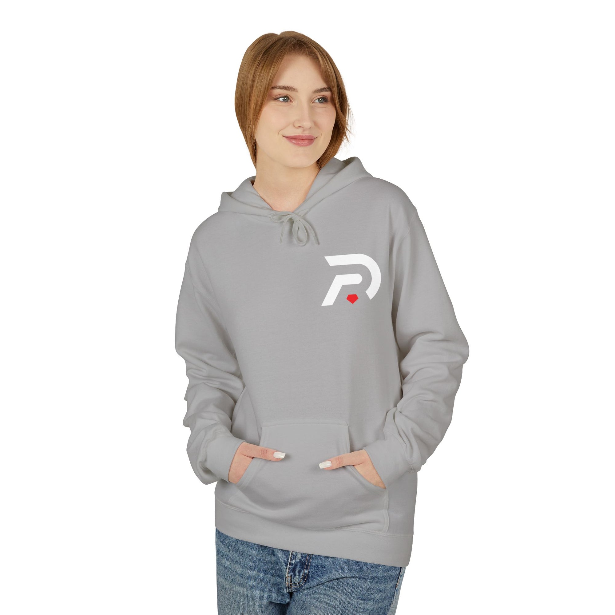Minimalist 'DR' Logo Dead Red Hoodie