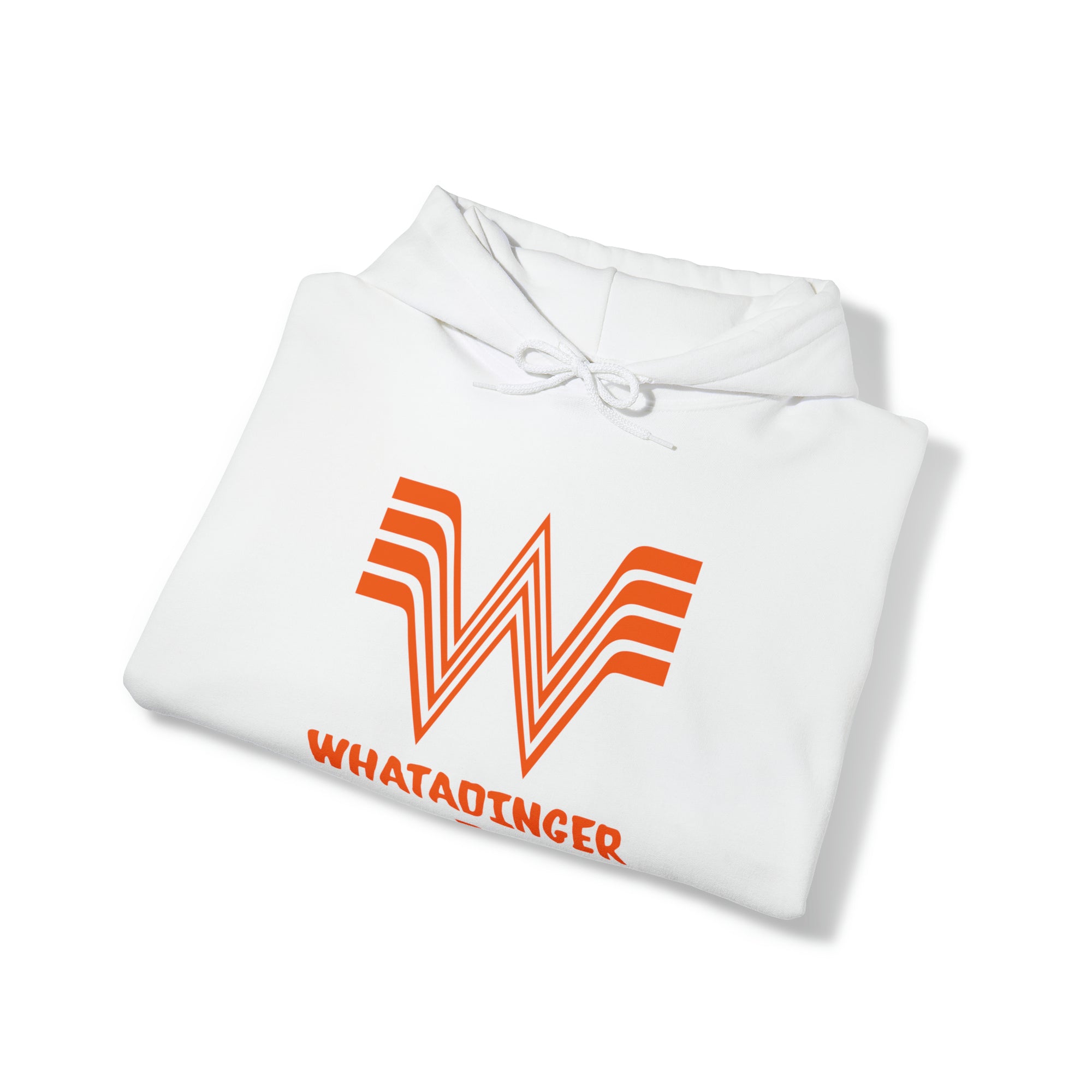 Whatadinger White Unisex Heavy Blend™ Hooded Sweatshirt