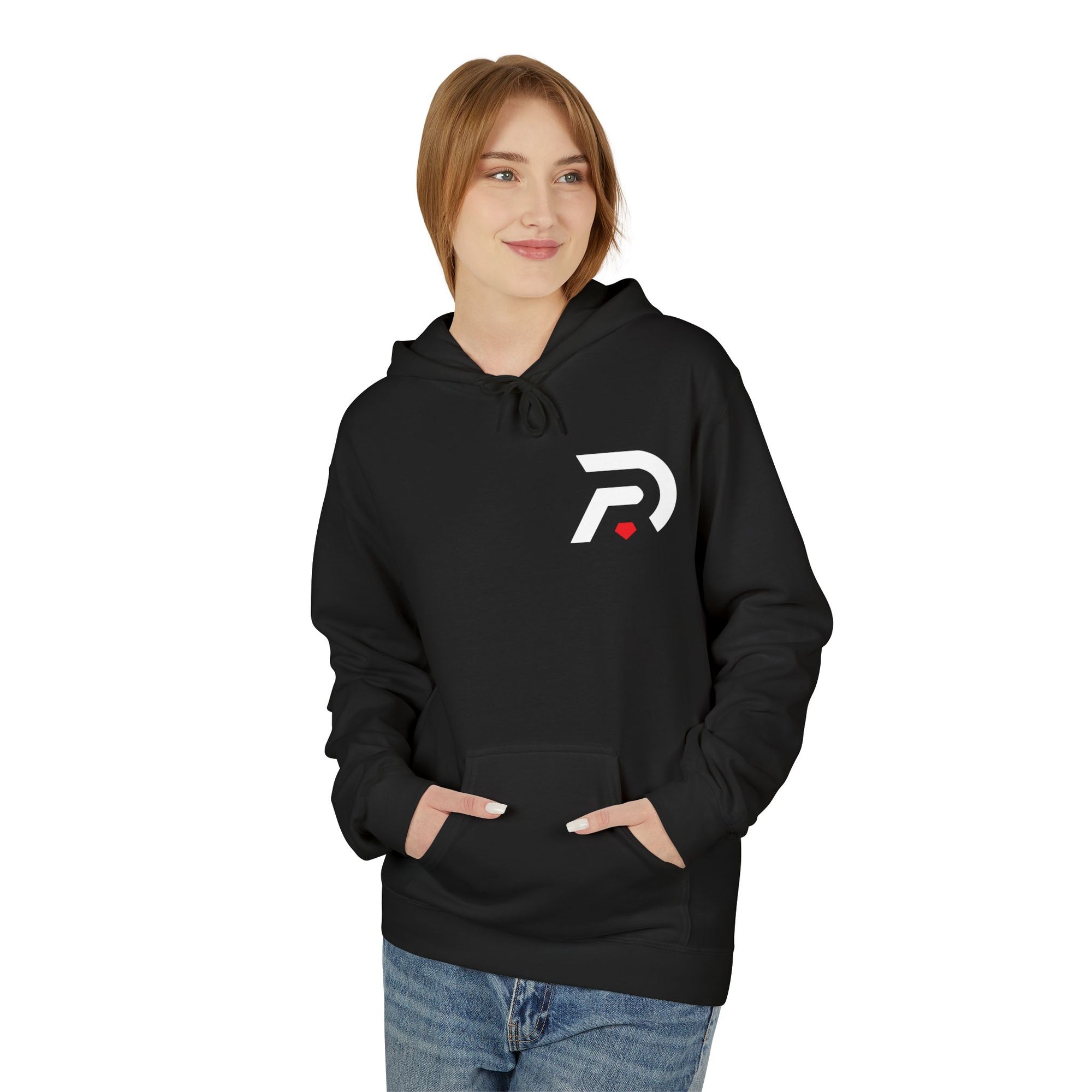 Minimalist 'DR' Logo Dead Red Hoodie