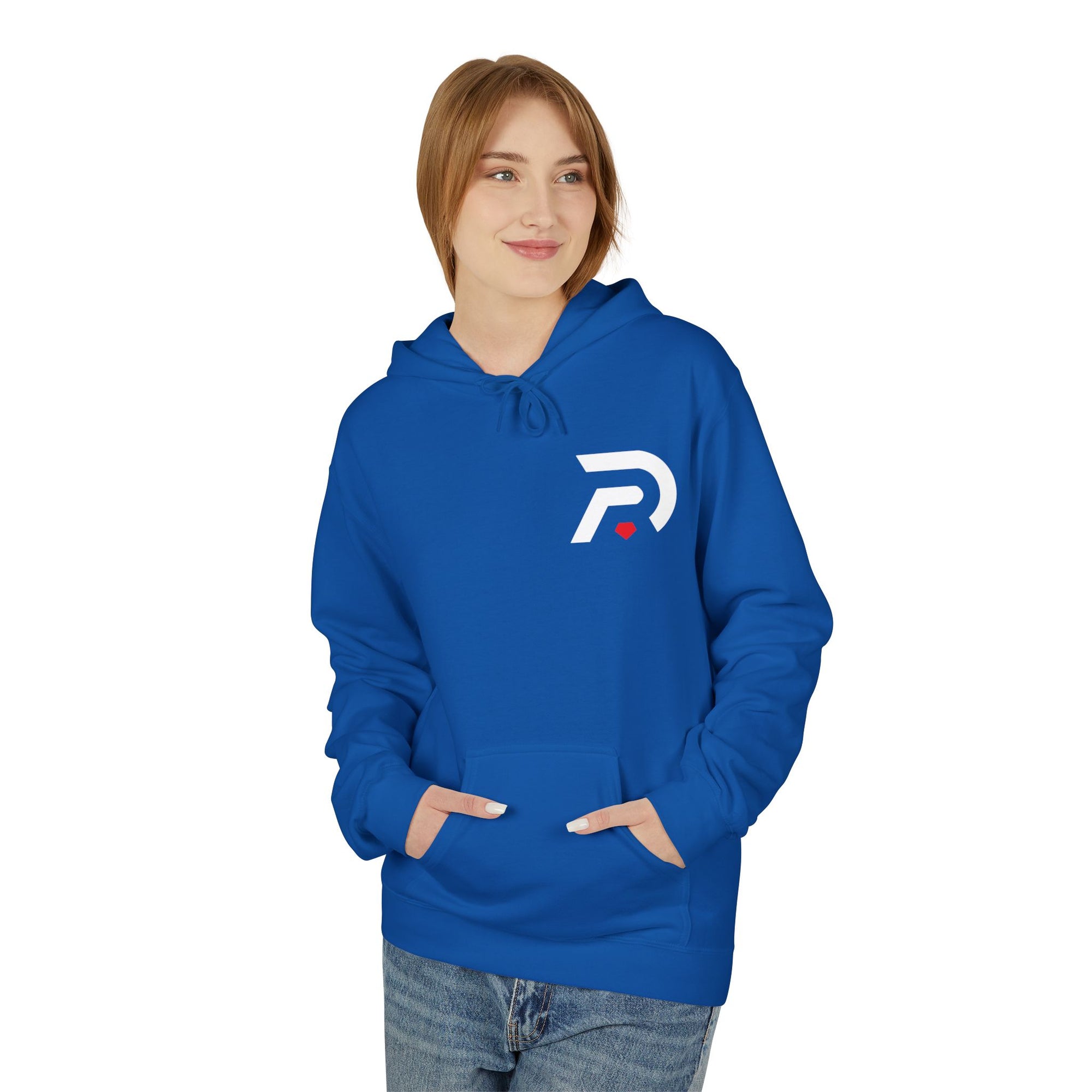 Minimalist 'DR' Logo Dead Red Hoodie