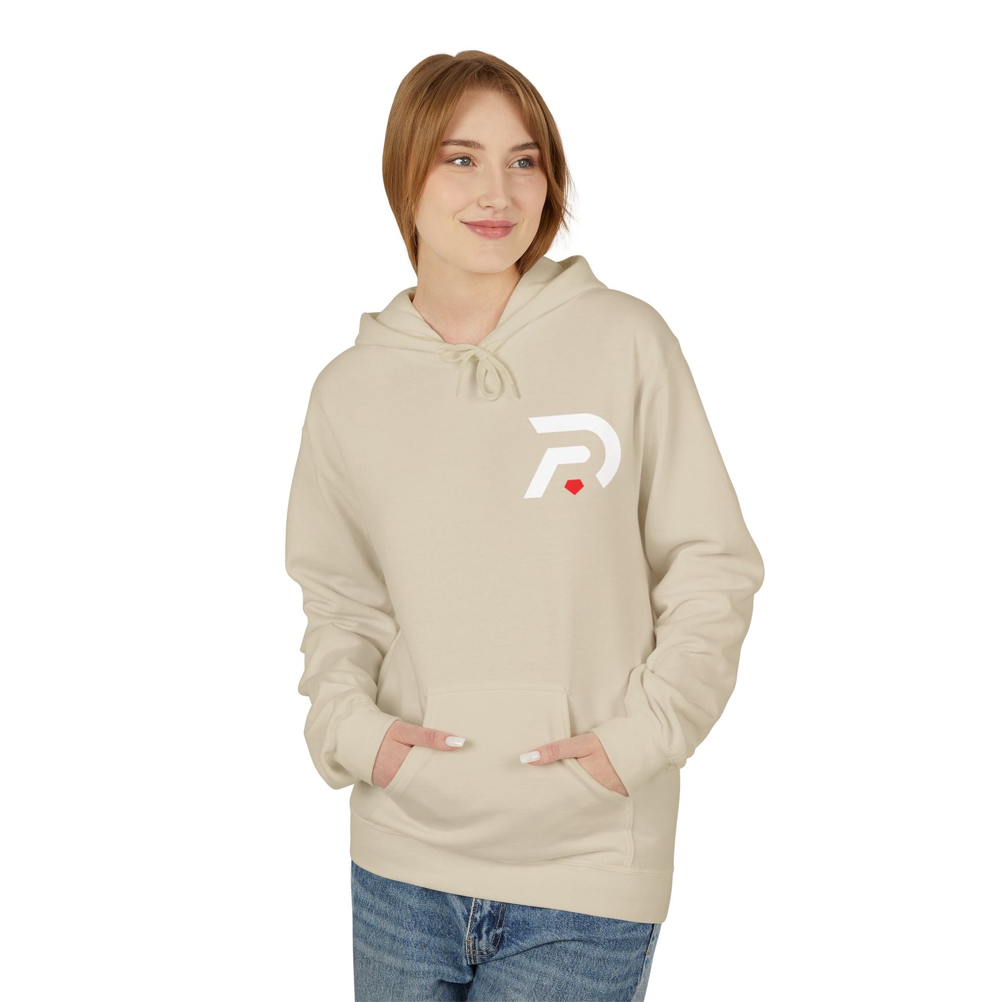 Minimalist 'DR' Logo Dead Red Hoodie