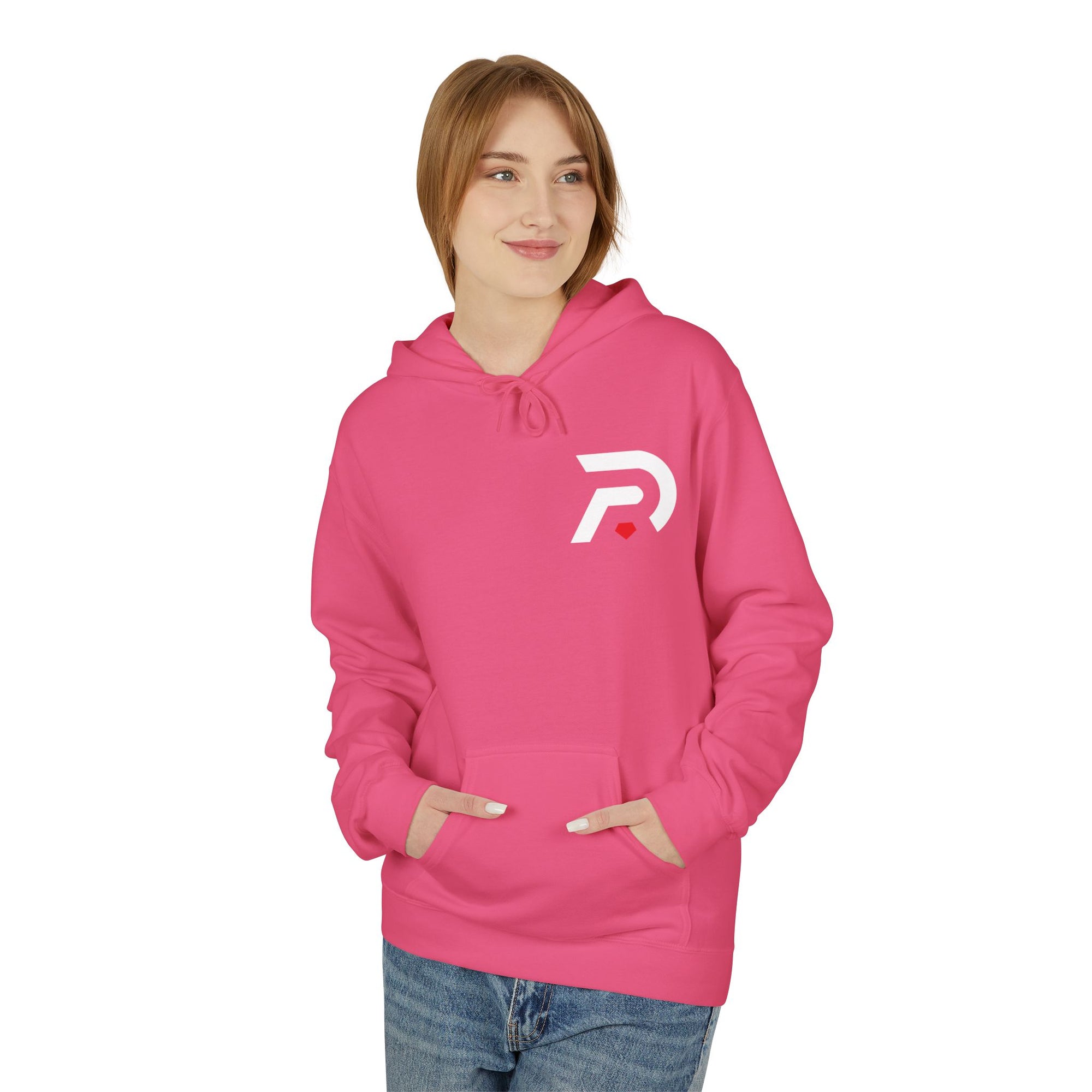 Minimalist 'DR' Logo Dead Red Hoodie