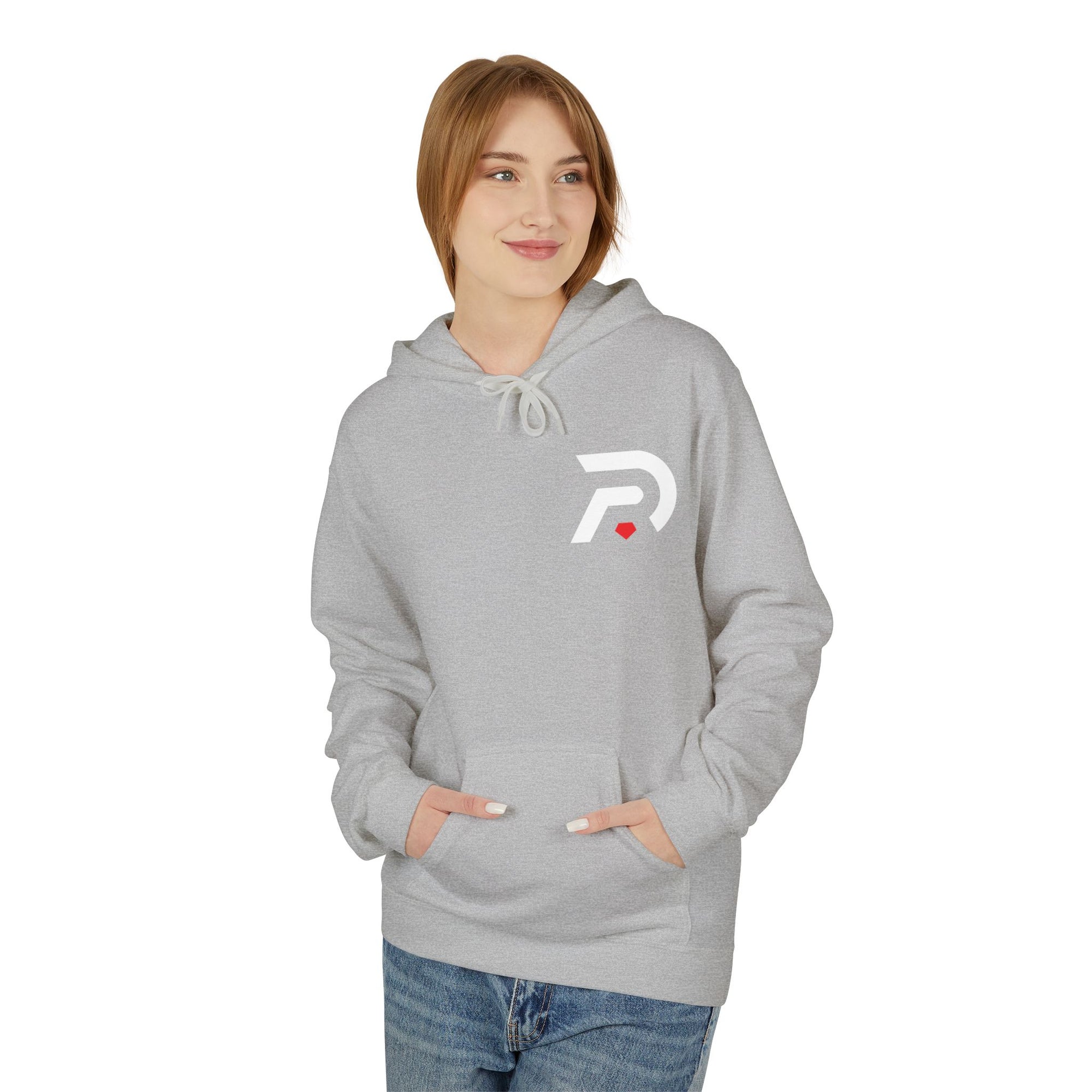 Minimalist 'DR' Logo Dead Red Hoodie