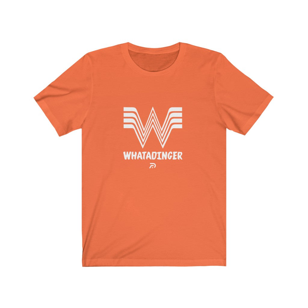 Whatadinger Signature Orange Unisex Jersey Short Sleeve Tee
